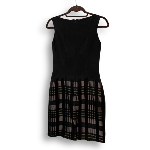 Vintage Carol Peretz Black Purple Drop Waist Formal Satin Cocktail Dress Sz 6 - Picture 8 of 8